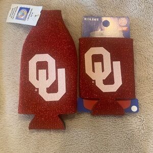 NWT Sparkly OU Can Koozies | University of Oklahoma Coozie
